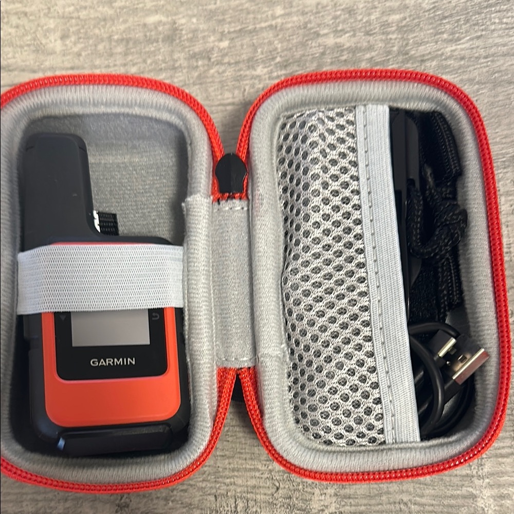 Garmin Red and Black GPS with Case